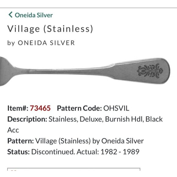 6 Oneida Deluxe Stainless Village Pattern Tablespoons Discontinued 1982-1989 Vin - Picture 1 of 5